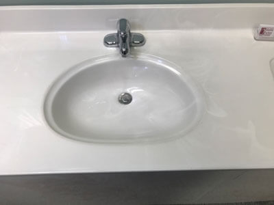 Canadian oval shaped vanity sink