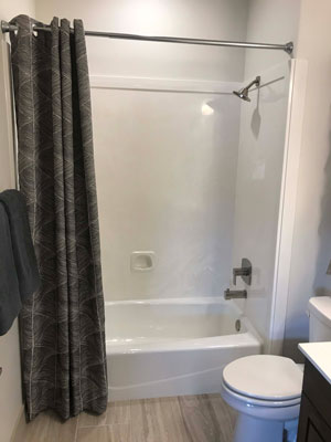 half tub shower