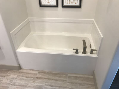 half tub with surround