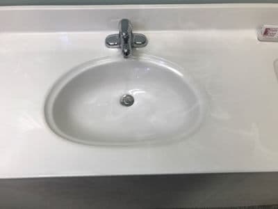 Cultured marble vanity top and sink
