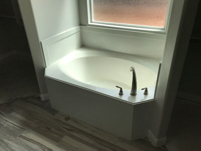 octagon table oval shaped tub with surround